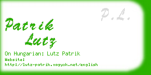 patrik lutz business card